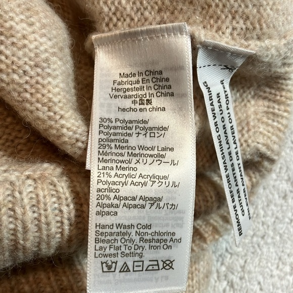J Crew tan oversized super soft sweater - Picture 5 of 7